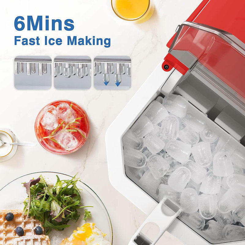 Antarctic Star 26 Lb. Daily Production Bullet Clear Ice Portable Ice